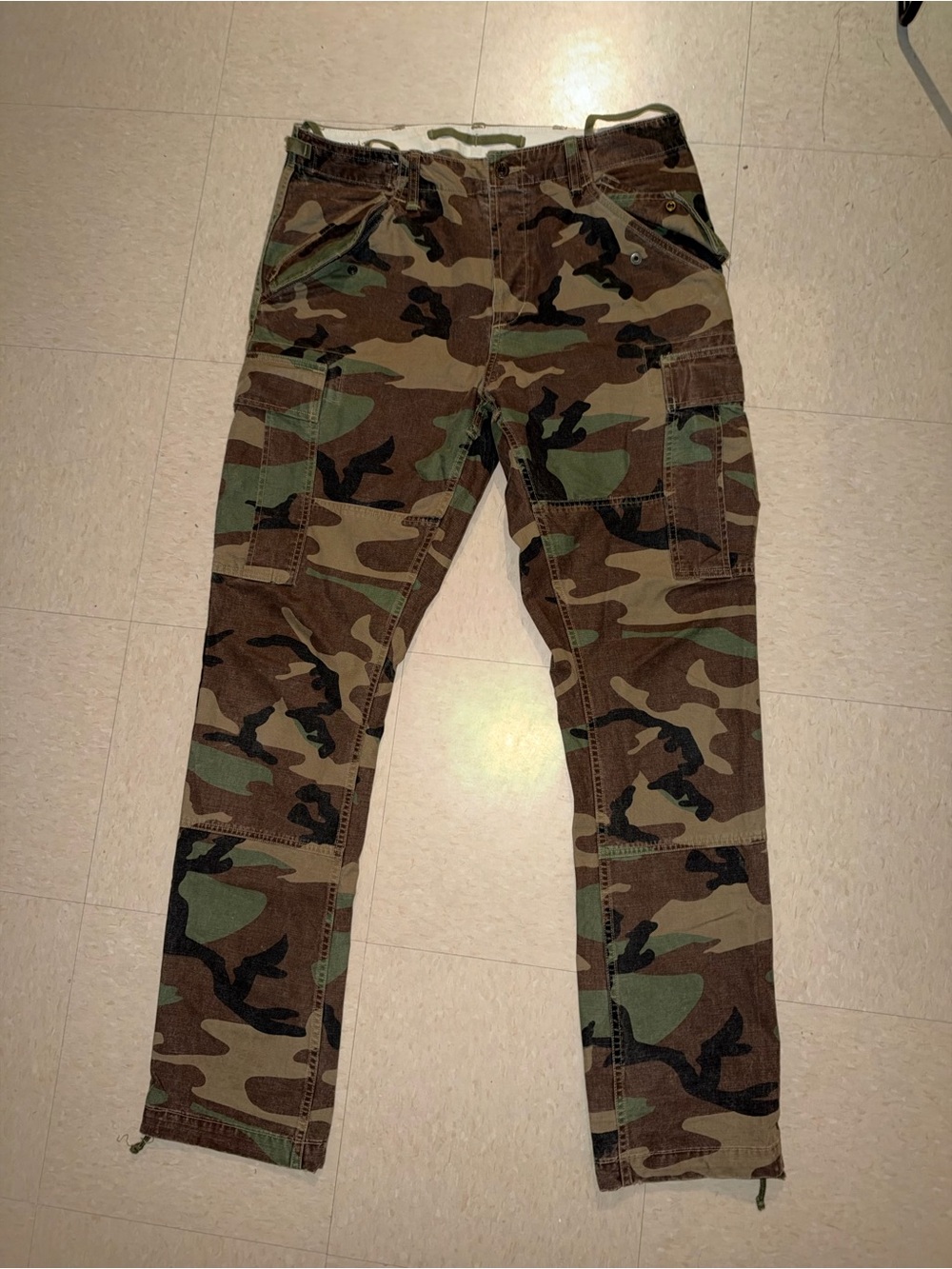 VTG Polo Ralph Lauren Surplus Woodland Camo Military cargo rrl rugby